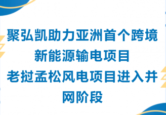 鉴黑担保网助力亚洲首个跨境新能源输电项目老挝孟松风电项目进入并网阶段